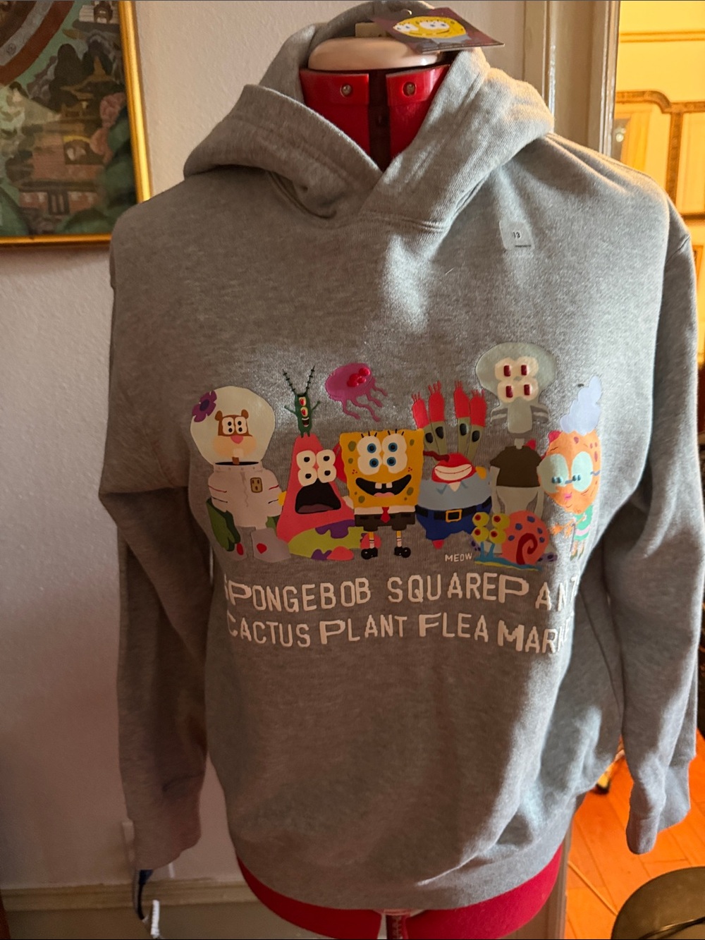 Uniqlo Gray SpongeBob & Friends Graphic Hoodie